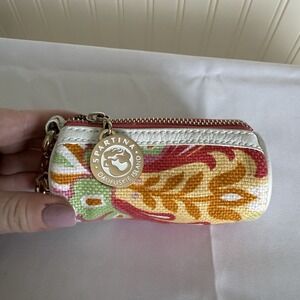 Spartina 449 Ball & Tee Pouch Palm Paradise Golf Keychain Bag Charm Pink Green